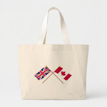 UK and Canada Crossed Flags Bag