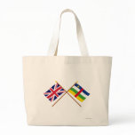 UK and Central African Republic Crossed Flags bags