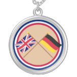 UK and Germany Crossed Flags necklaces