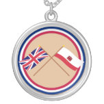 UK and Gibraltar Crossed Flags necklaces