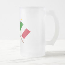 UK and Italy Crossed Flags Mug