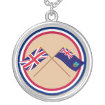 UK and Montserrat Crossed Flags necklaces