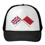 UK and Morocco Crossed Flags Hat