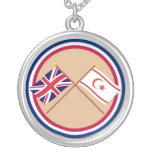 UK and North Cyprus Crossed Flags necklaces