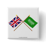 UK and Saudi Arabia Crossed Flags buttons
