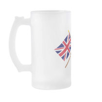 UK and Saudi Arabia Crossed Flags Coffee Mug