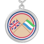 UK and Sierra Leone Crossed Flags necklaces