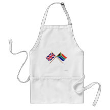 UK and South Africa Crossed Flags Aprons