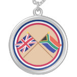 UK and South Africa Crossed Flags necklaces