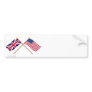 UK and United States Crossed Flags Bumper Sticker