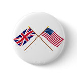 UK and United States Crossed Flags Pin