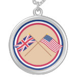 UK and United States Crossed Flags necklaces