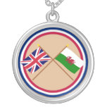 UK and Wales Crossed Flags necklaces