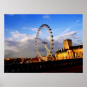 (UK) Beautiful LONDON EYE Scenery Poster posters