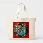 UK CRPS/RSD Hand & Leg Starburst Flaming Globe 2f Canvas Bag