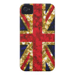 UK flag glitter gold iphone 4 barely case iPhone 4 Covers