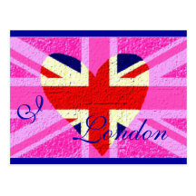 UK flag I Love London Olympics 2012 postcard