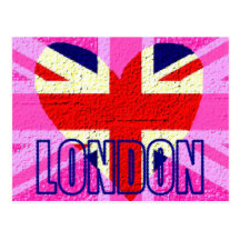 UK flag London Olympics 2012 Love postcard
