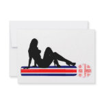 UK flag microphone : sexy silhouette invitations