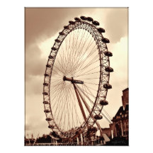 (UK) London Eye Vintage Print Photo