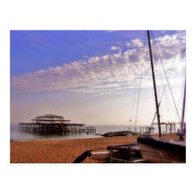 (UK) Old Brighton Pier Postcard