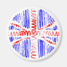 UK on White Magnet