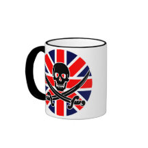 UK pirate flag. Coffee Mugs