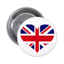 UK Union Jack Pinback Buttons