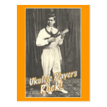 Uke Players Rock Postcard