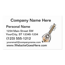 Ukelele, eight string, graphic image design business cards