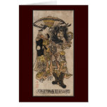 Ukiyo-e Bearded Man Greeting Cards