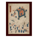 Ukiyo-e Children and an Elephant Post Cards