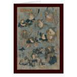 Ukiyo-e Frogs Cards