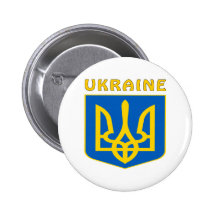 Ukraine Coat Of Arms Button