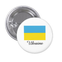 Ukraine Flag Design Buttons