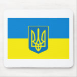 Ukraine Flag w COA Mousepad