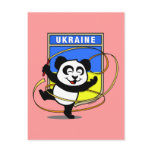 Ukraine Rhythmic Gymnastics Panda postcards