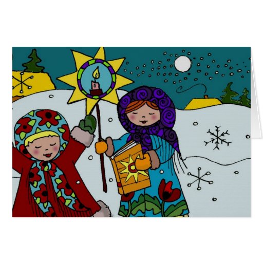 Ukrainian Christmas Carollers Greeting Card | Zazzle