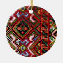 Ukrainian Cross Stitch Embroidery Ornament