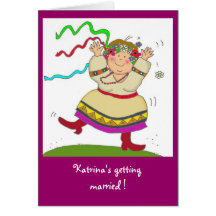 Ukrainian Girl Bridal Shower Card