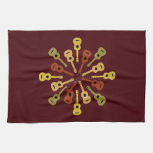 Ukulele custom kitchen towels
