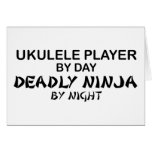 Ukulele Deadly Ninja by Night Greeting Card