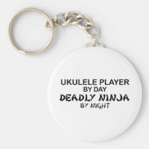 Ukulele Deadly Ninja by Night Key Chain