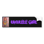 Ukulele Girl bumper stickers