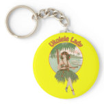 Ukulele Lady #1 Keychain