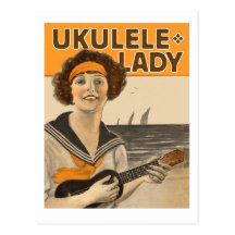 Ukulele Lady #2 Postcard
