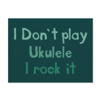 Ukulele Rock It Postcard