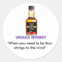 Ukulele Whiskey Stickers
