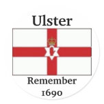 Ulster Flag, Ulster, Remember1690 stickers