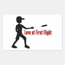 Ultimate Frisbee Love at First Flight Rectangle Stickers